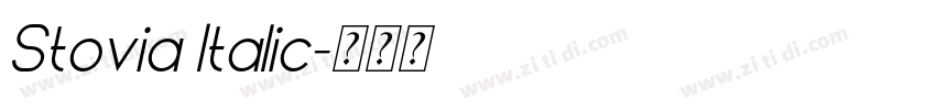 Stovia Italic字体转换